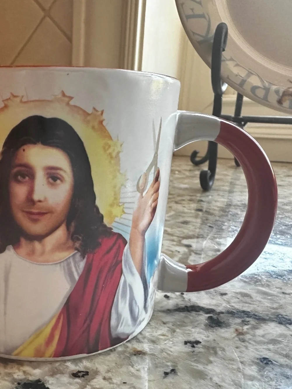 The Unemployed Philosophers Guild Coffee Mug Jesus Shaves Changing Design